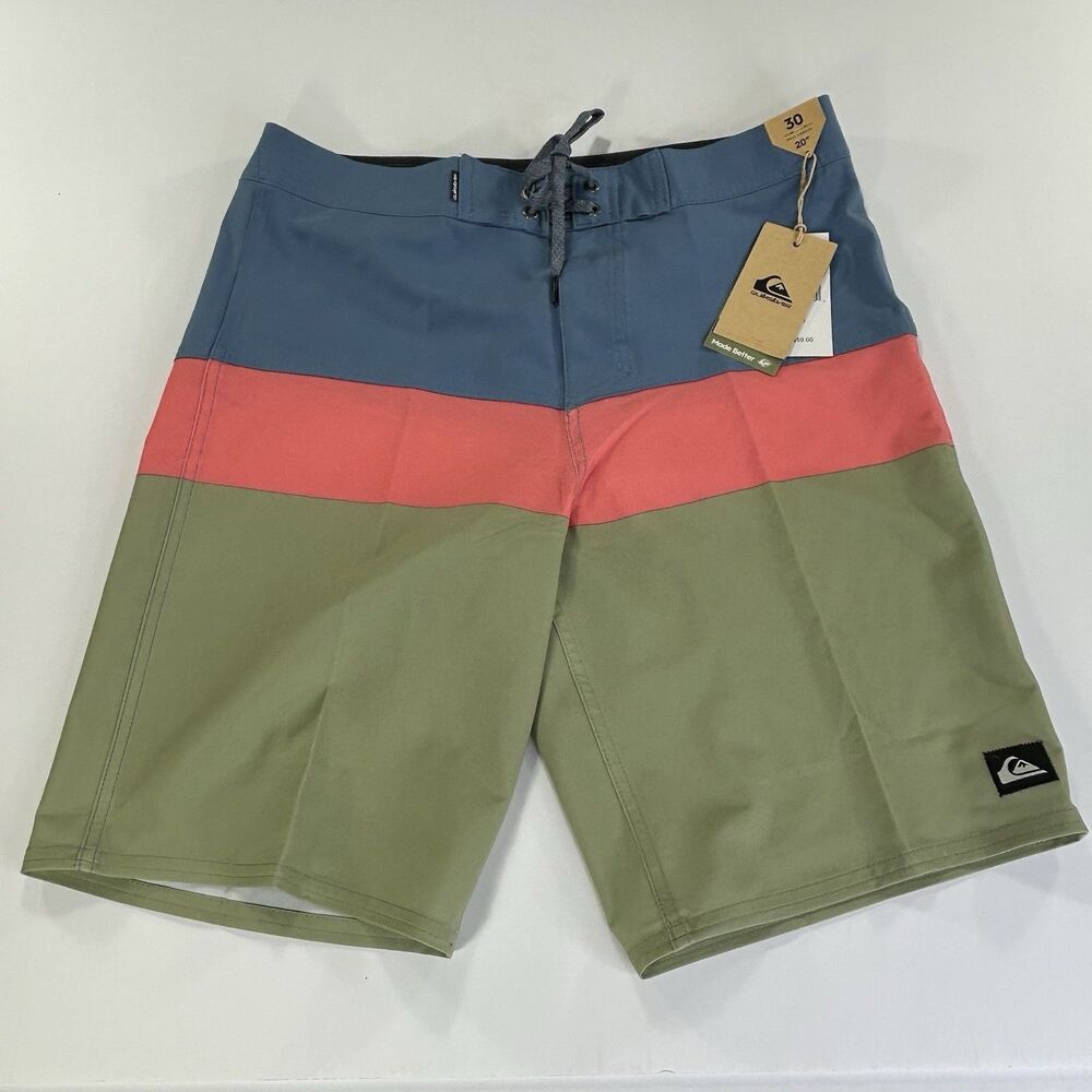 Quicksilver Men’s Size 30 Surf Silk Multicolor  20" Full Length Boardshorts